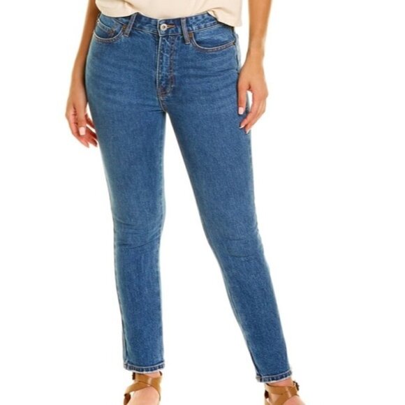 Something Navy High-Waist Straight Jean - Picture 1 of 4
